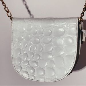 VINTAGE Joan & David calf skin faux croc purse